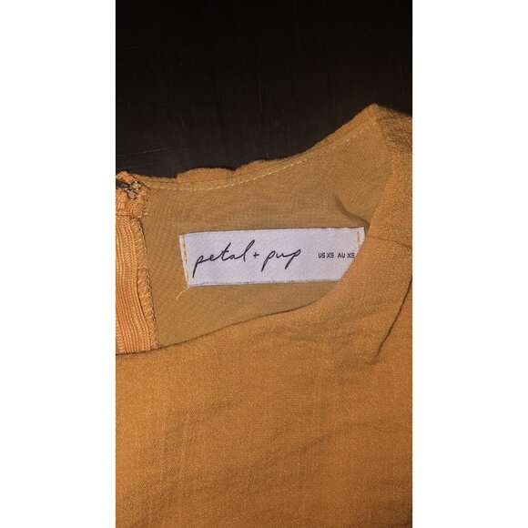 Petal and Pup Yellow Mariga Long Sleeve Midi Dress Size XS. HL9 - Picture 3 of 3